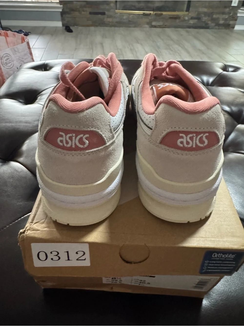 Asics Low-Top Sneakers in White & Beige